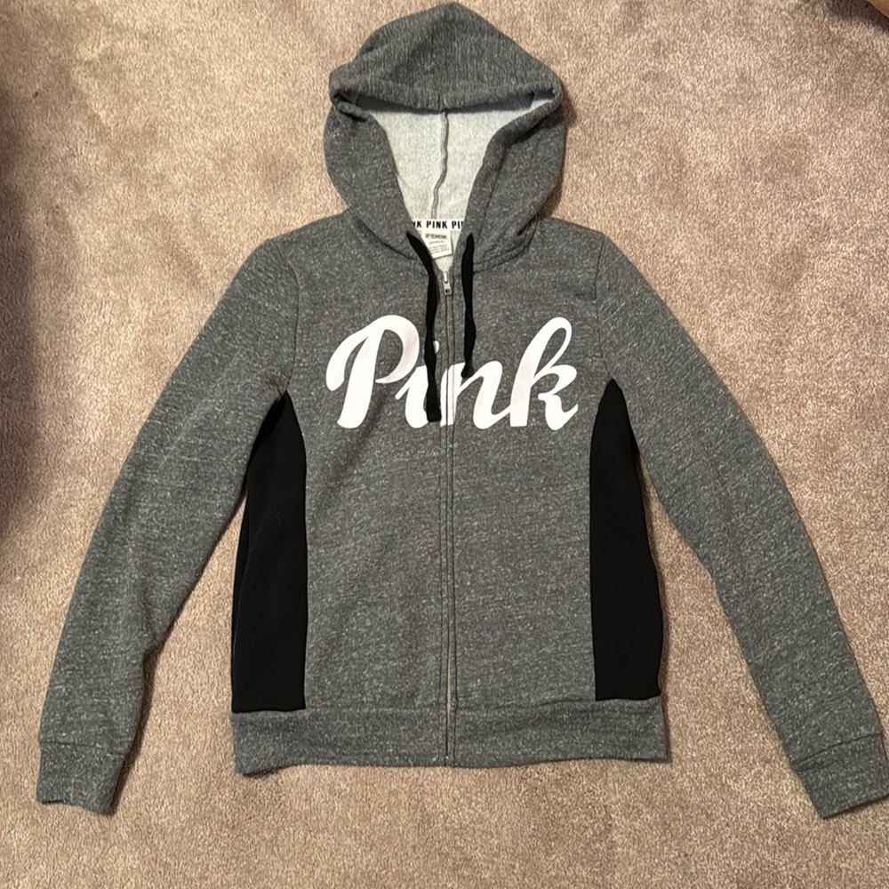 pink zip up jacket